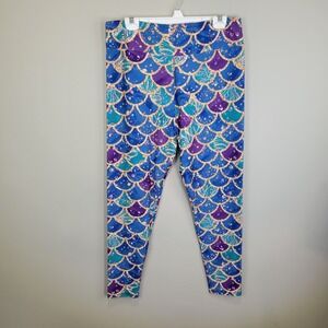 Karmen Anne Jewel Tone Mermaid Polyester Spandex Ankle Leggings Curvy‎ Plus